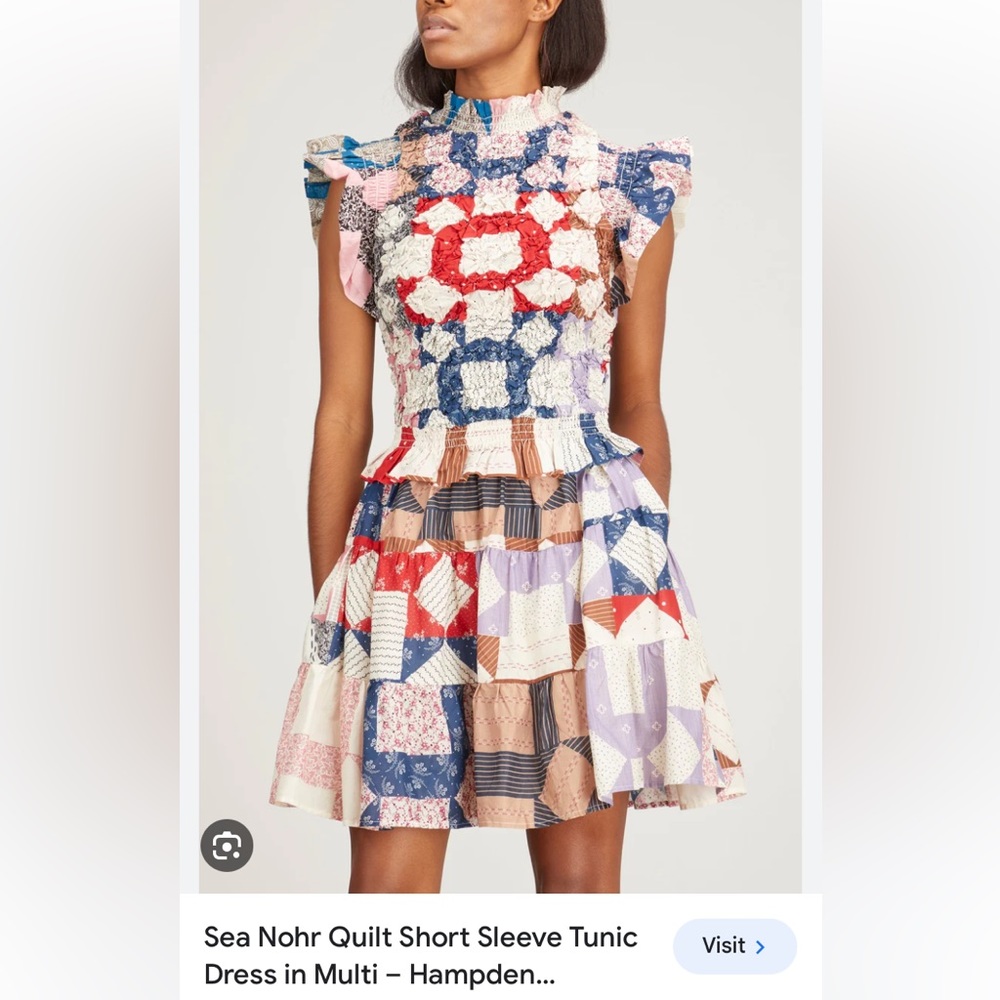 Sea Nohr Quilt short sleeve dress. Size XL